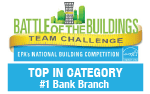 Battle of the Buildings Team Challenge Logo Environmental Certifications for Evergreen Credit Union