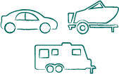 vehicle icons for loans rates from Evergreen Credit Union